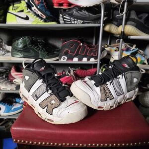 🔥 Nike Air More Uptempo Sneakers Safari Men's Size 12 Wooof!